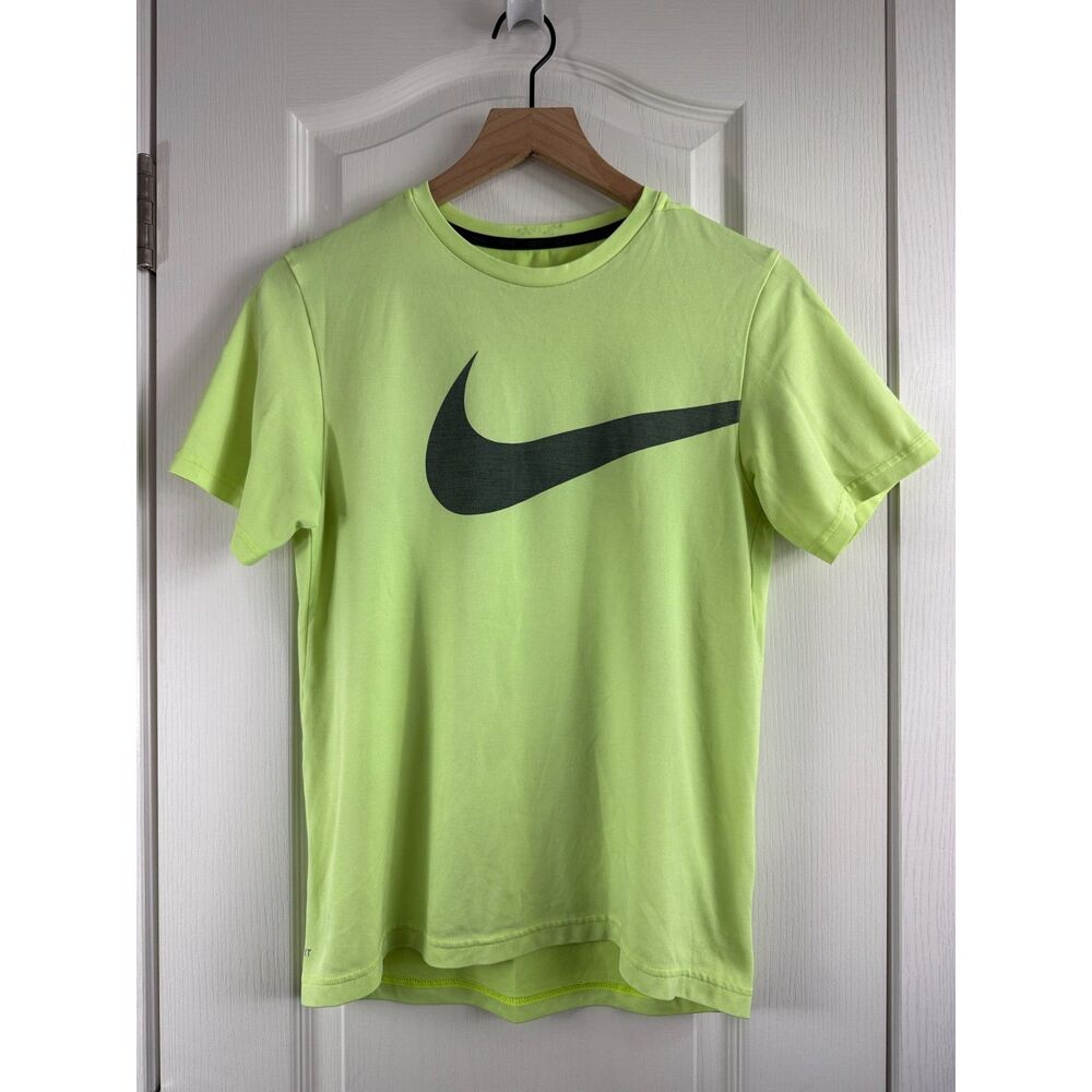 Nike Swoosh Youth Short Sleeve Activewear T-Shirt Top Green Size XL